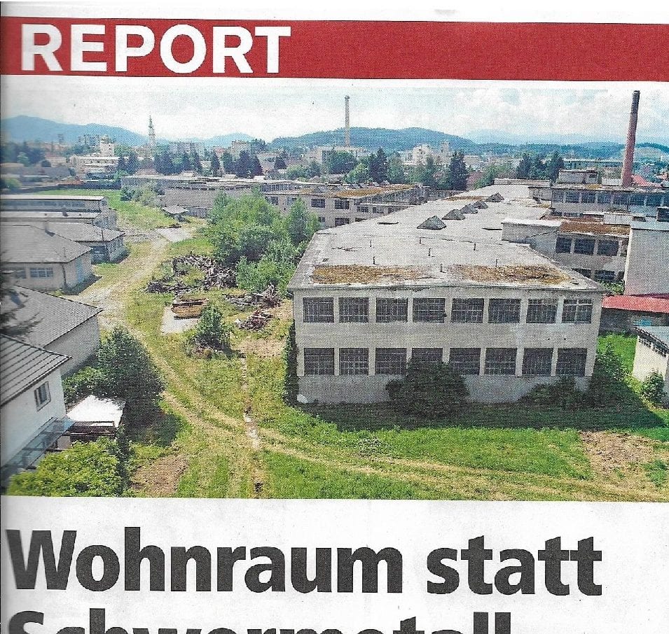 Presse-Artikel Klagenfurt regional - Wohnraum statt Schwermetall